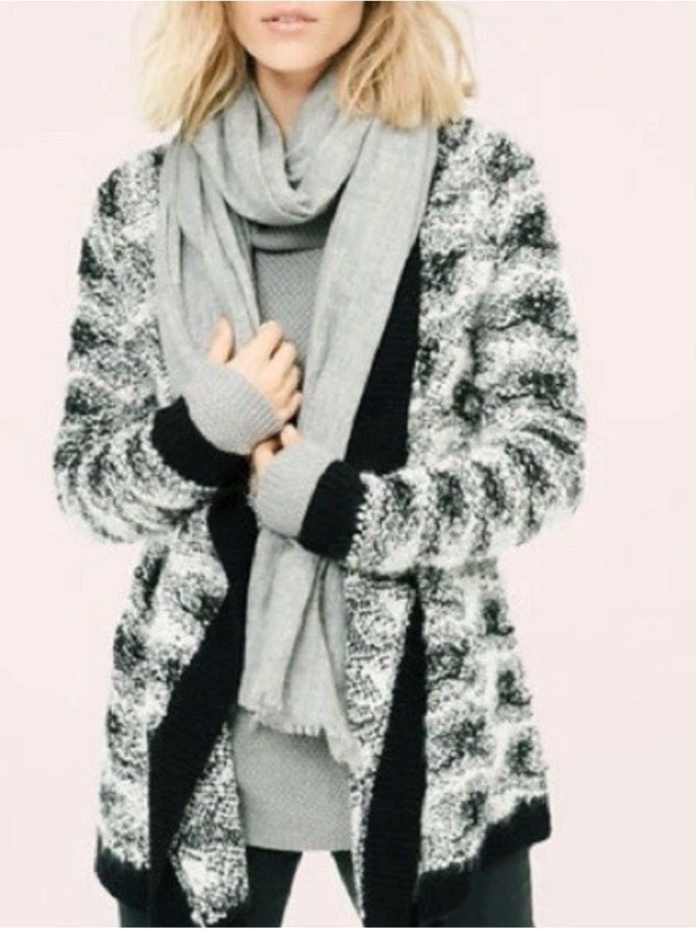 Lou and Grey Soft Snowbound Open Cardigan Sweater